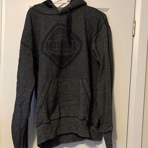 Mossy Oak Men's Charcoal Hooded Pullover Sweatshirt